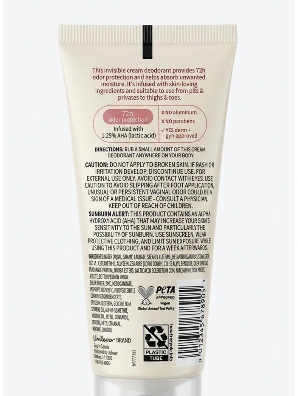 Lot of 5 Dove pH Balancing Whole Body Deo Cream Raspberry & Rose 2.5 oz New